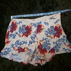 Free people floral fabric shorts